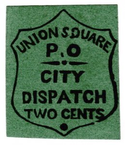 (I.B) US Local Post : Union Square Post Office 2c 