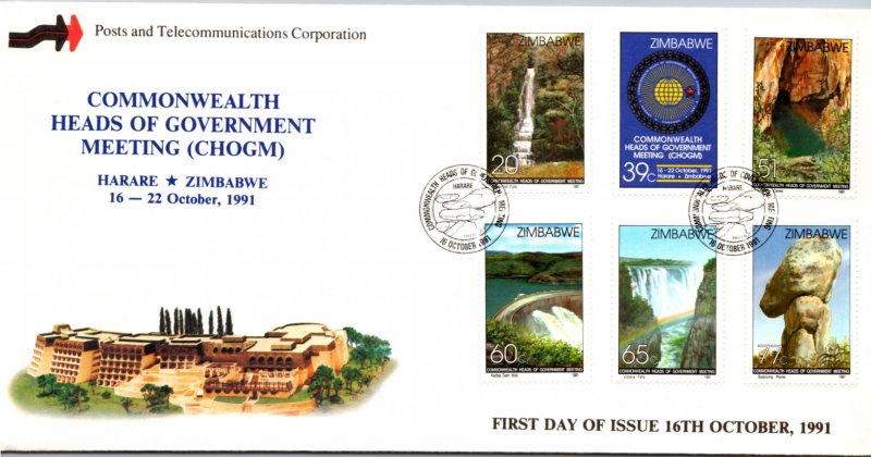 Zimbabwe, Worldwide First Day Cover, Waterfalls