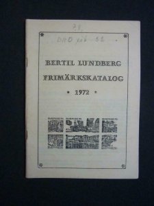 FRIMARKSKATALOG 1972 by BERTIL LUNDBERG 