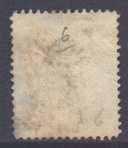 St. Christopher Scott 6 - SG8, 1870 Victoria 4d used