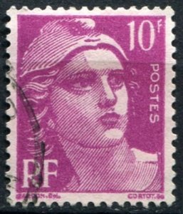 France Sc#600 Used, 10f brt vio, Marianne (1948)