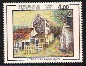 France #1869 Le Lapin Agile by Utrillo 1983 NH Cat. $ 1.90