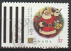 1992 Canada - Sc 1455 - used VF -1 single - Christmas - Santa Claus
