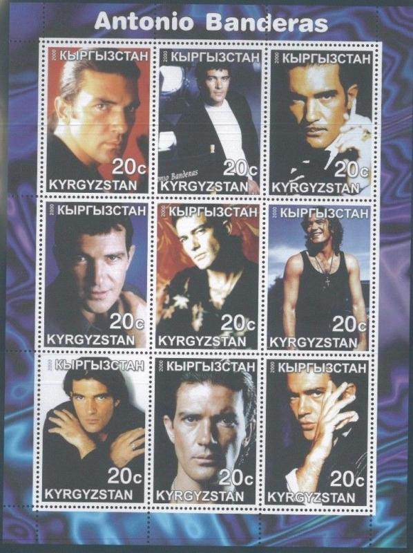 ANTONIO BANDERAS Souvenir Sheet MNH from Kyrgyzstan - E73