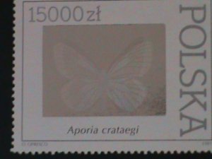 POLAND-1991-SC#3056  LOVELY BEAUTIFUL BUTTERFLY-HOLOGRAM STAMP, MNH-VF RARE