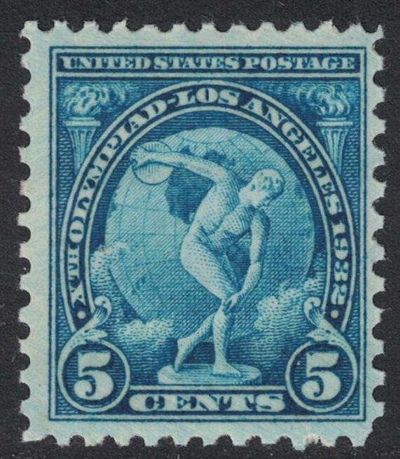Scott 719- MNH- 5c Discus Thrower, Los Angeles Summer Olympics- 1932 mint stamp