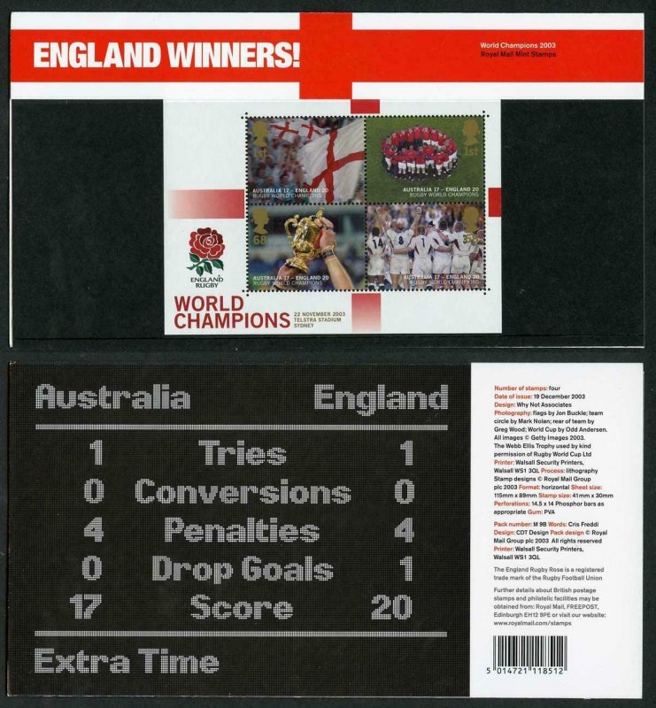 MS2416 2003 Rugby Presentation Pack 