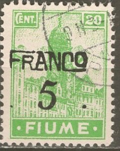 Fiume.; 1920: Sc. #58 Used Single Stamp​