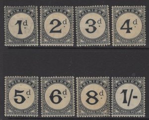 TRINIDAD SGD10/7 1905-6 POSTAGE DUE SET MTD MINT