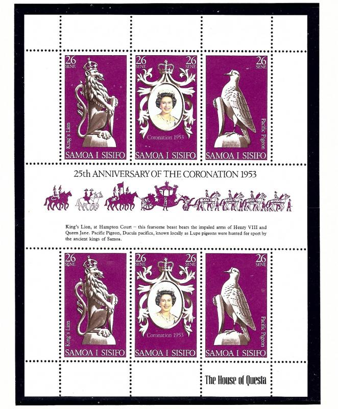 Samoa 472 MNH 1978 QEII Silver Jubilee Sheet