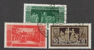 Italy SC#232-234 Used F-VF SCV$17.30...in Demand!