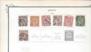 China - 2 old (1800's) album pages.  See description and scans.