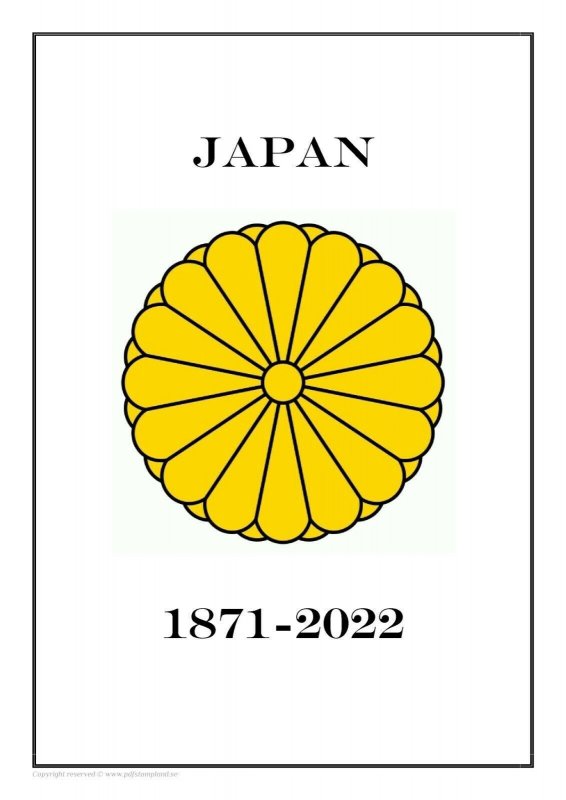 Japan Nippon 1871-2022 PDF (DIGITAL)  STAMP ALBUM PAGES