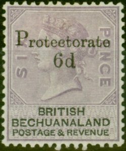 Bechuanaland 1888 6d on 6d Lilac & Black SG45 Fine & Fresh MM 