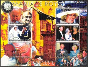 Congo 2005 Royal Wedding Prince Charles and Camilla (IV) Sheet MNH Cinderella !