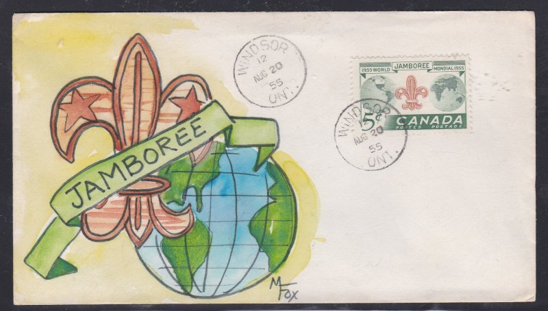 Canada # 356, Scouting World Jamboree, M Fox Cacheted First Day Cover