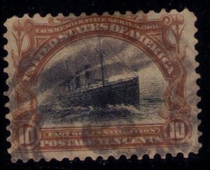 US SCOTT #299 10c YLW BROWN & BLACK F-VF