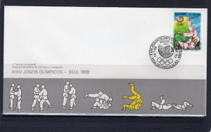 Brazil 1988 Sc#2140 SEOUL OLYMPICS/JUDO Set (1) Official F.D.C.