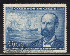 Chile #251 ~ Auturo Prat Chacon, Naval Battle ~ Used (1948)