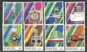 Rwanda MNH 1175-82 World Communications Year 1983 SCV 8.45