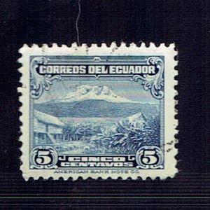 ECUADOR SCOTT#322 1934 5c Mt. CHIMBORAZO VOLCANO - USED