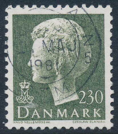 Denmark Scott 641 (AFA 716), 2,30kr olive, VF Used