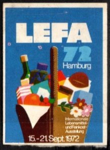 1972 Germany Poster Stamp International Food & Delicatessen Exhibition