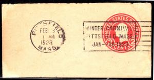 US cancel - Slogan - Pittsfield, MA Winter Carnival .... - 1923 - hard to find