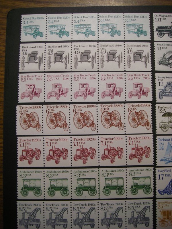 Scott 2123 - 2136, Transportation Coil PNC5 Collection, MNH Beauties, CV $28.60