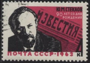 Russia 2815 (used cto) 4k Yuri Steklov, Izvestia editor (1963)