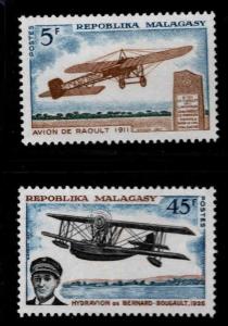 Madagascar Scott 400-401 MH* Aviation history set