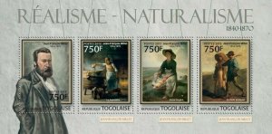 2013 TOGO  MNH. REALISM - NATURALISM. Michel Code: 4688-4691