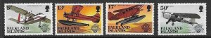 FALKLAND ISLANDS SG463/6 1983 MANNED FLIGHT MNH