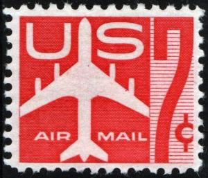 SC#C60 7¢ Jet (Red) Single (1960) MNH