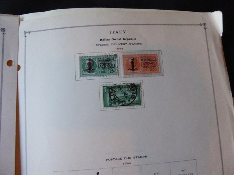 Italian Social Republic 1940-1945 Mint/Used Stamp Collection on Scott Intl Album