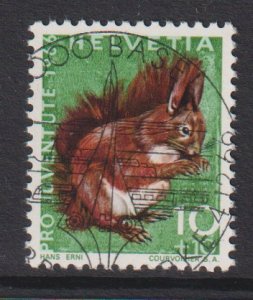 Switzerland   #B361  cancelled  1966  Pro Juventute animals 10c red squirrel