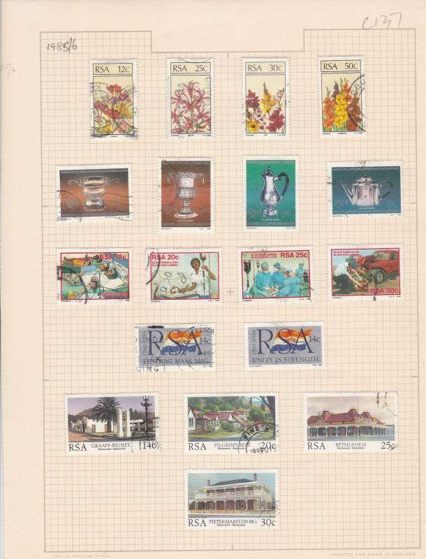 south african 1985-6 stamps page ref 17903