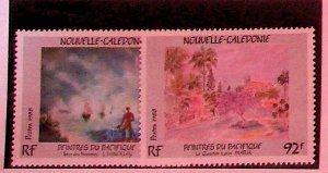 NEW CALEDONIA Sc 605-6 NH ISSUE OF 1988 - ART