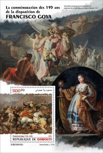 DJIBUTI - 2023 - Francisco Goya - Perf Souv Sheet - Mint Never Hinged