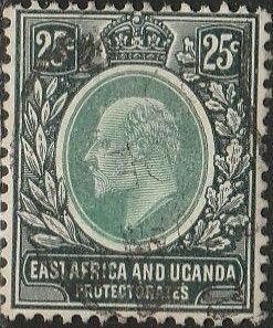 East Africa & Uganda Prot. #37 Used  From 1907-08