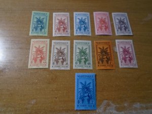 Martinique  #  J26-36   Mint NH