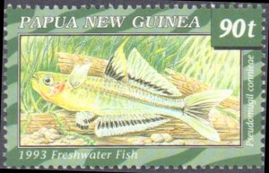 Papua New Guinea #810-813, Complete Set(4), 1993, Fish, Never Hinged