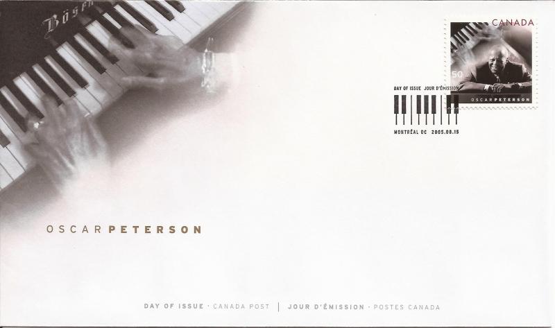 2005 Canada FDC Sc 2118 - Oscar Peterson