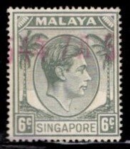 Singapore - #6a King George VI (Perf 18) - Used