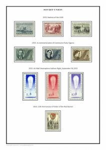 SOVIET UNION USSR RUSSIA 1857-2021 (5 albums) PDF (DIGITAL)  STAMP ALBUM PAGES  