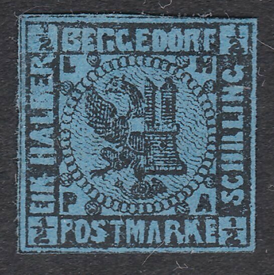 GERMANY BERGEDORF  An old forgery of a classic stamp........................C120