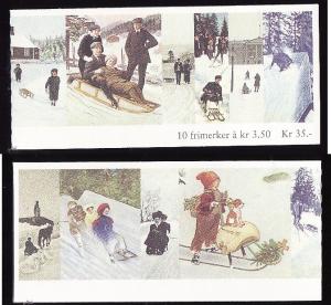 Norway-Scott #1071a-complete booklet with pane of 10 Xmas