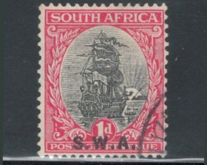 South West Africa 1927 Drommedaris Overprint 1p Scott # 97a Used