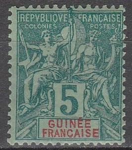 French Guinea #4 F-VF  Unused  CV $8.00 (A12990)