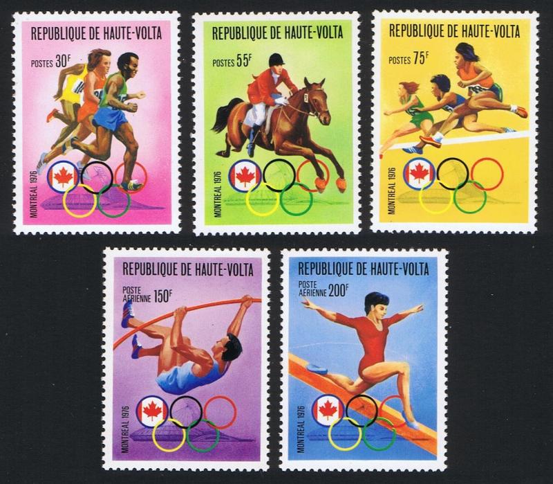 Upper Volta Summer Olympic Games Montreal 5v SC#380-382+C231-32